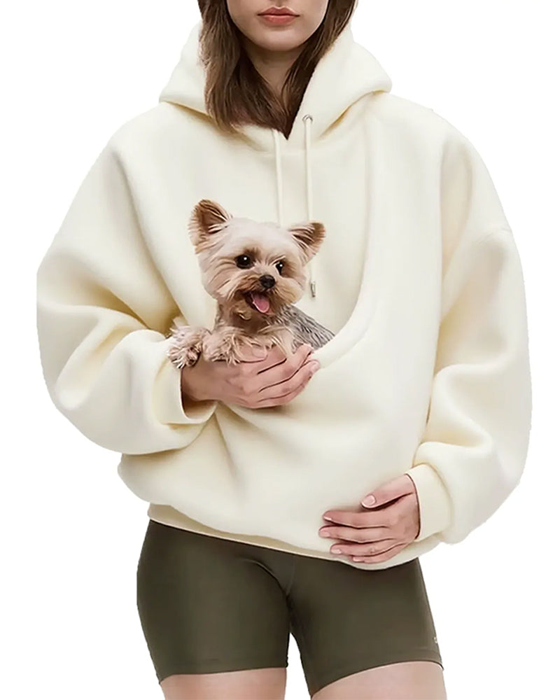 Sweat à capuche ample en molleton pour femme