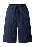 Damen Bermudashorts mit weitem Bein und lockerem Tunnelzug