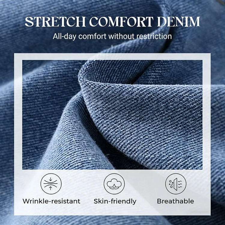 Damen-Jeans mit hohem Bund und weitem Bein