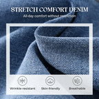 Damen-Jeans mit hohem Bund und weitem Bein