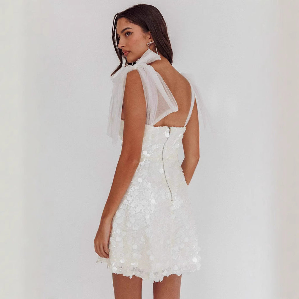 Damen Pailletten-Minikleid mit figurbetonter Silhouette und elegantem Party-Design