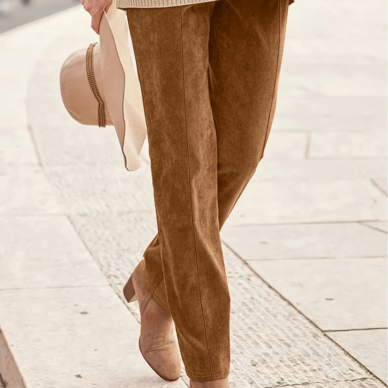 Women’s High-Waisted Straight-Leg Trousers