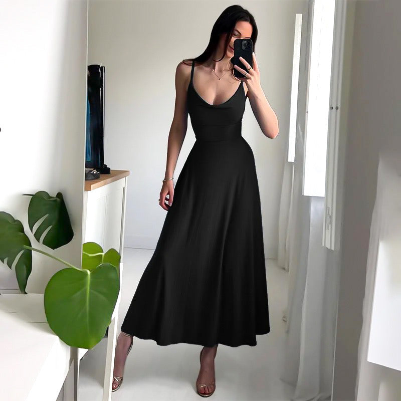 Ärmelloses Maxikleid für Damen mit tailliertem Schnitt für alltägliche Eleganz