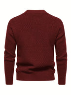Kabelstrikket rundhalset sweater til mænd