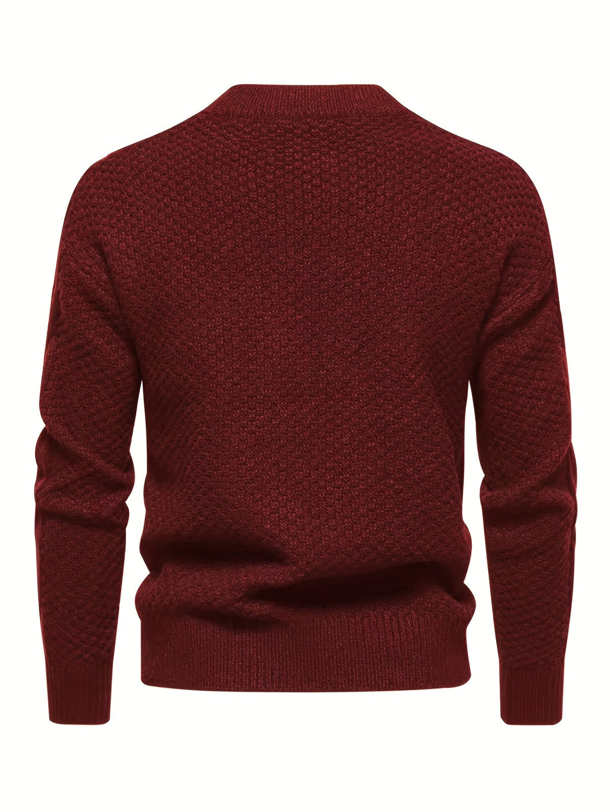 Kabelstrikket rundhalset sweater til mænd