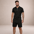 Poloshirt en shorts set Heren Slim Fit Ademend Korte Mouwen