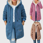 Women's Hooded Sherpa Longline Jacket