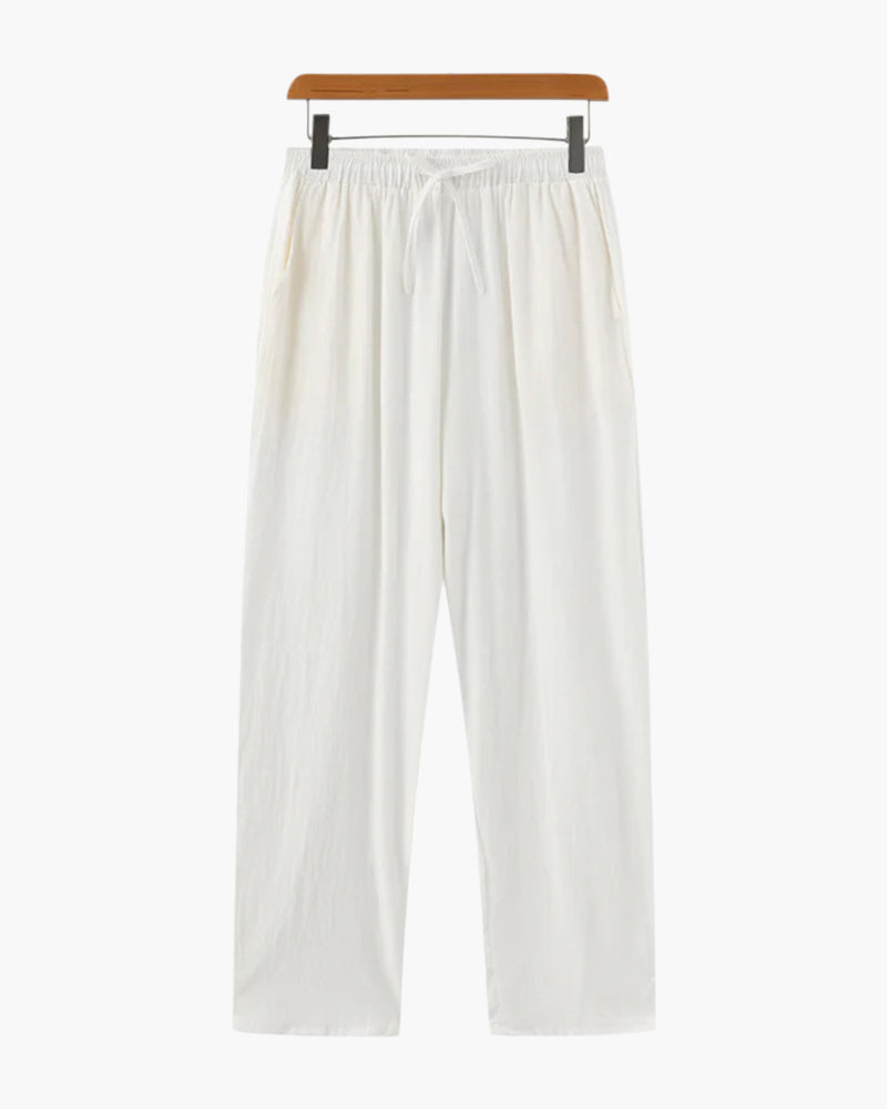 Herren Leichte Kordelzug-Hose mit schmal zulaufendem Bein, elastischem Bund und entspanntem Alltags-Schnitt