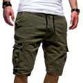 Men's Relaxed Fit Drawstring Cargo Utility Knee Length Shorts