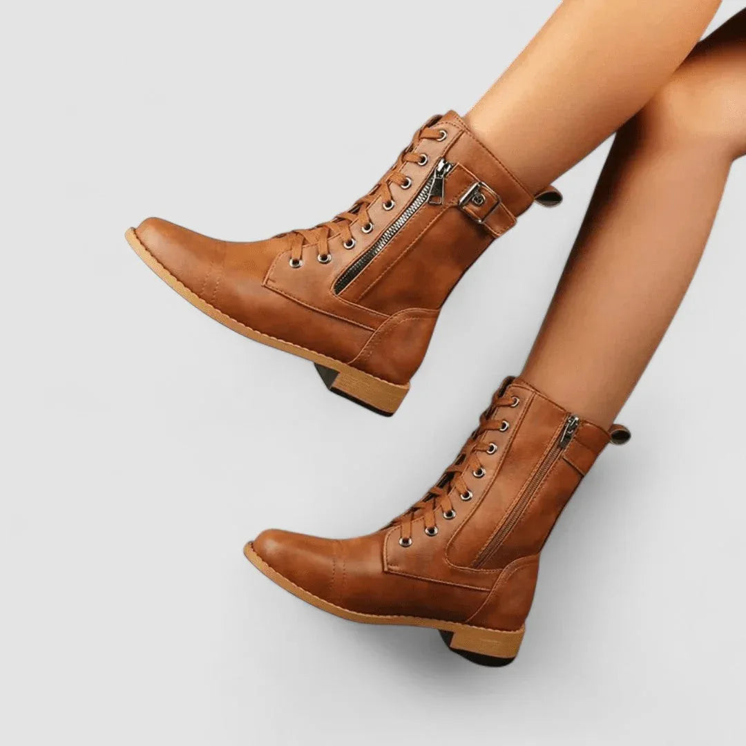 Women's Lace-Up Side-Zip Ankle Boots