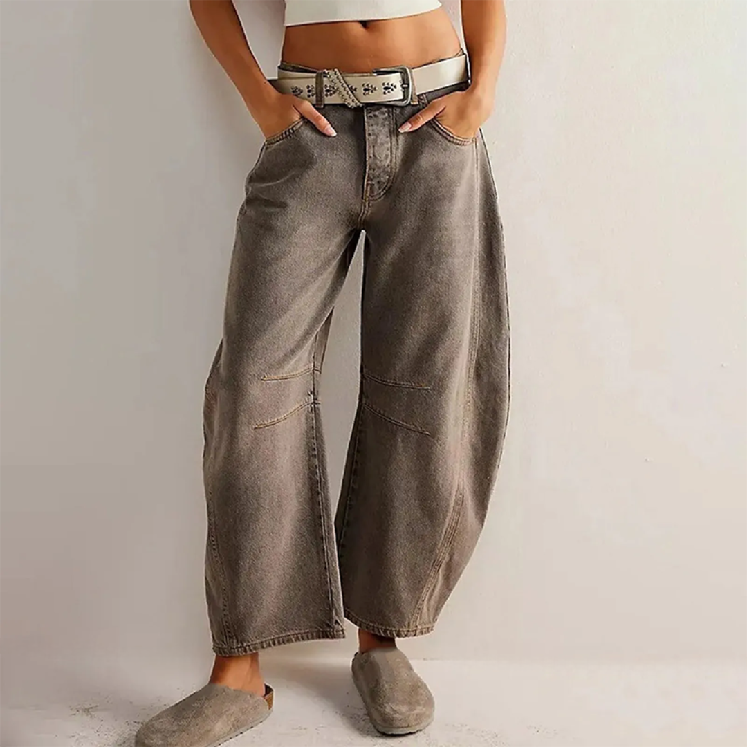 Jean utilitaire pour femme à jambes ballon