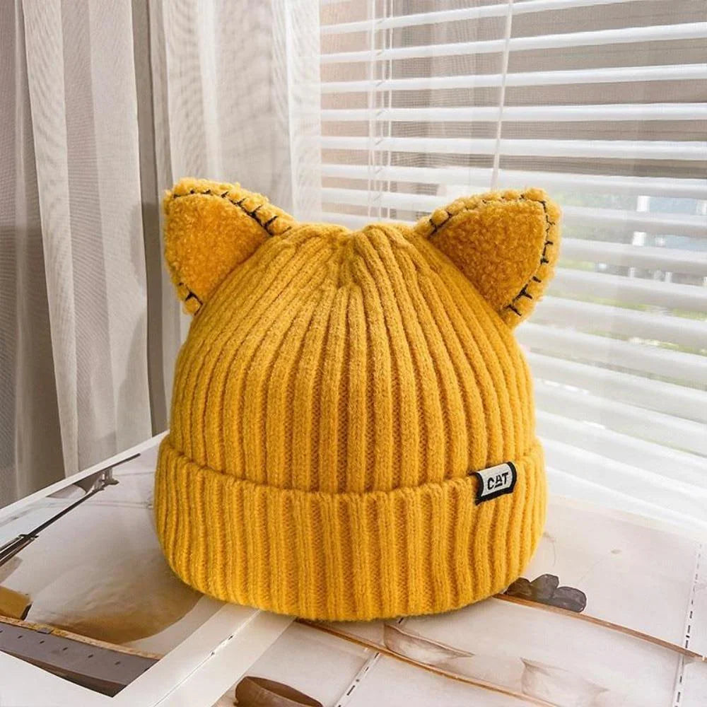 Bonnet pour femme à oreilles de chat