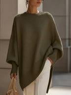 Poncho de punto oversize para mujer