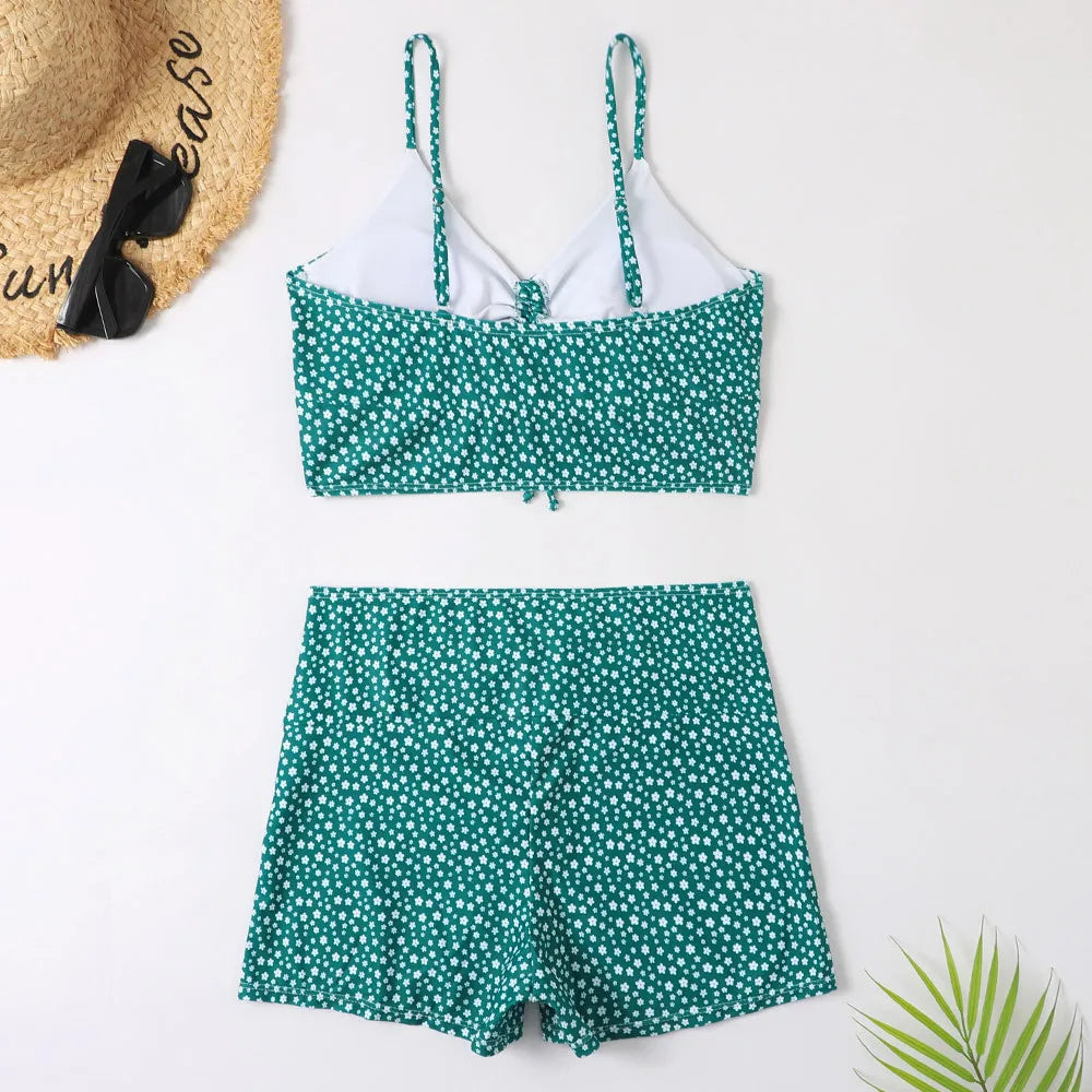 Trendy Dames Tankini Set met Print en Flatterende Pasvorm