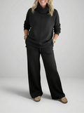 Women's Cowl Neck Wide-Leg Two-Piece Set