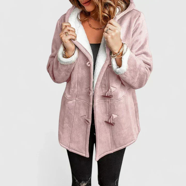 Women's Hooded Sherpa-Lined Toggle Jacket