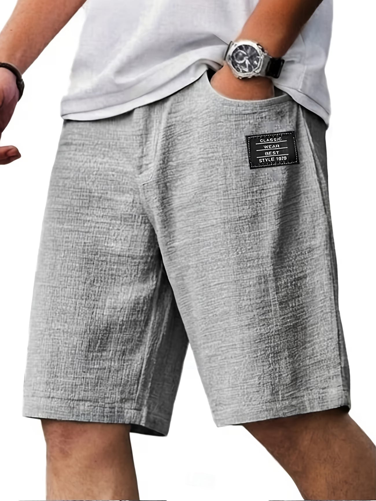 Texturierte Freizeithose für Herren