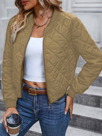 Chaqueta bomber acolchada de diamante para mujer