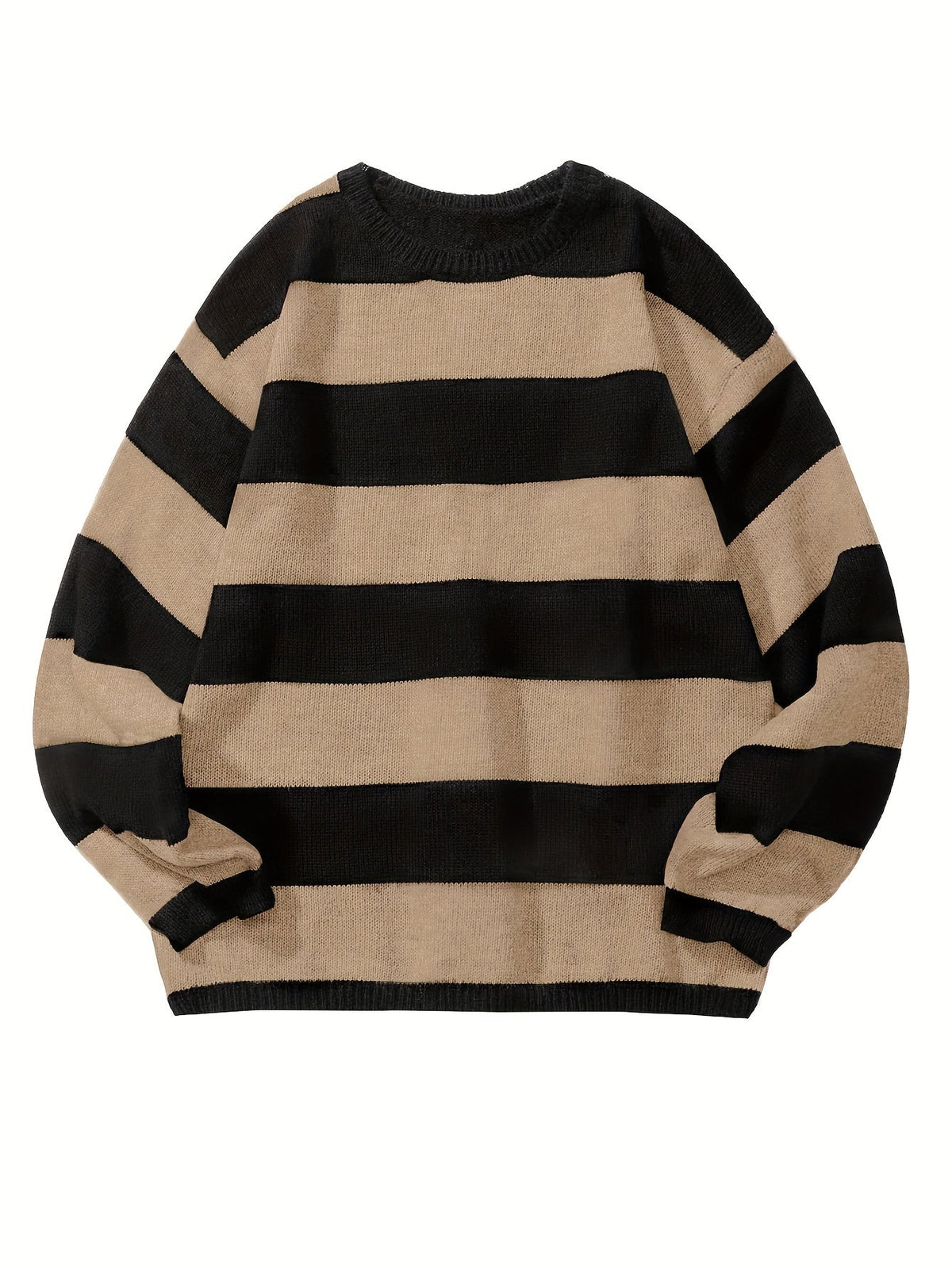 Maglione da uomo a girocollo a righe