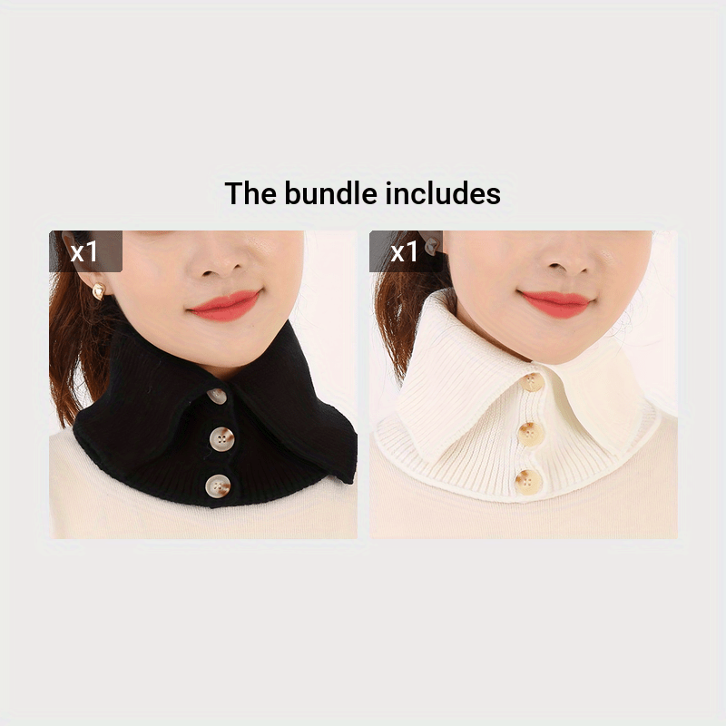 Women’s Button-Front Ribbed Knit Neck Warmer