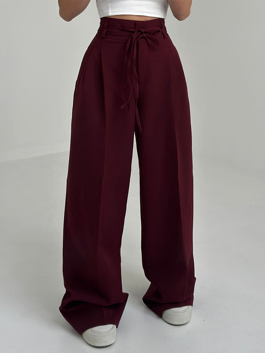 Women's High-Waisted Wide-Leg Trousers