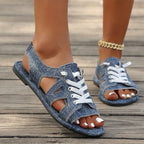 Women's Lace-Up Cutout Sandals