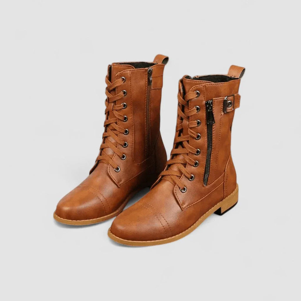Women's Lace-Up Side-Zip Ankle Boots