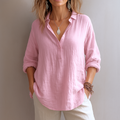 Damen Bluse mit Kragen und langen Ärmeln