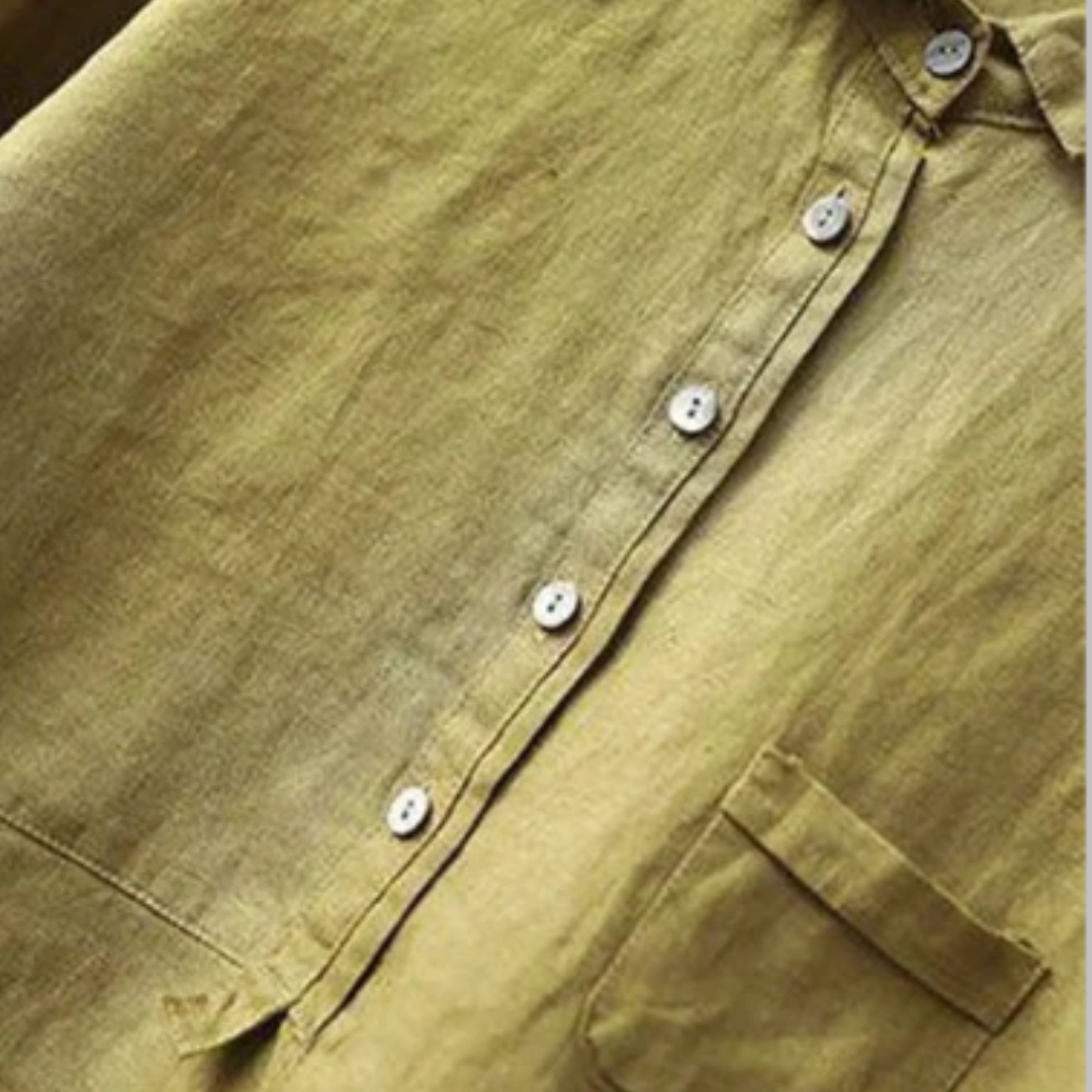 Camicia tunica da donna dalla vestibilità comoda con mezza abbottonatura a bottoni