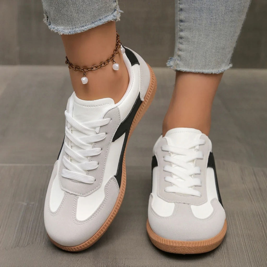 Damen-Freizeitsneaker im Retro-Stil mit Schnürung