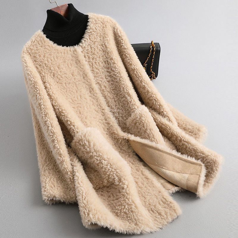 Women's Faux Fur Teddy Longline Coat