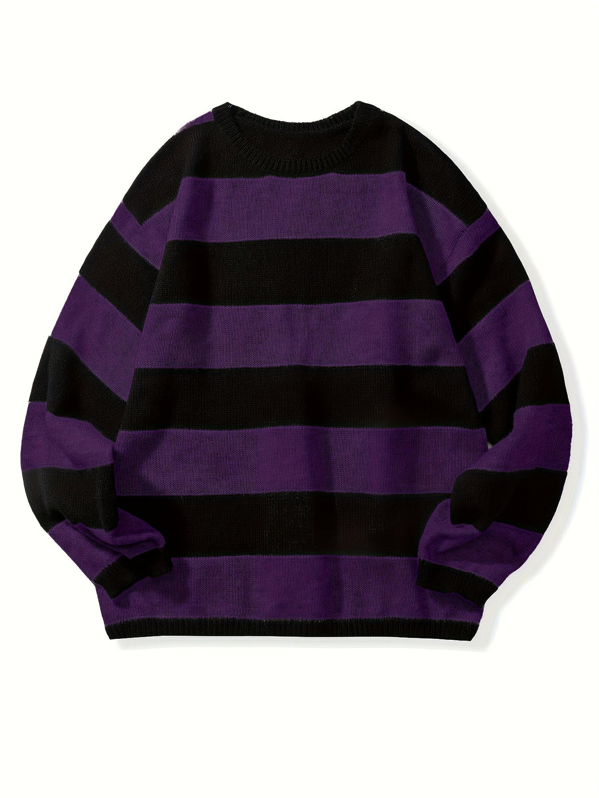 Maglione da uomo a girocollo a righe