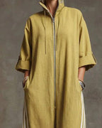 Damen-Jumpsuit mit Reißverschluss vorne und lockerem Jogger-Stil