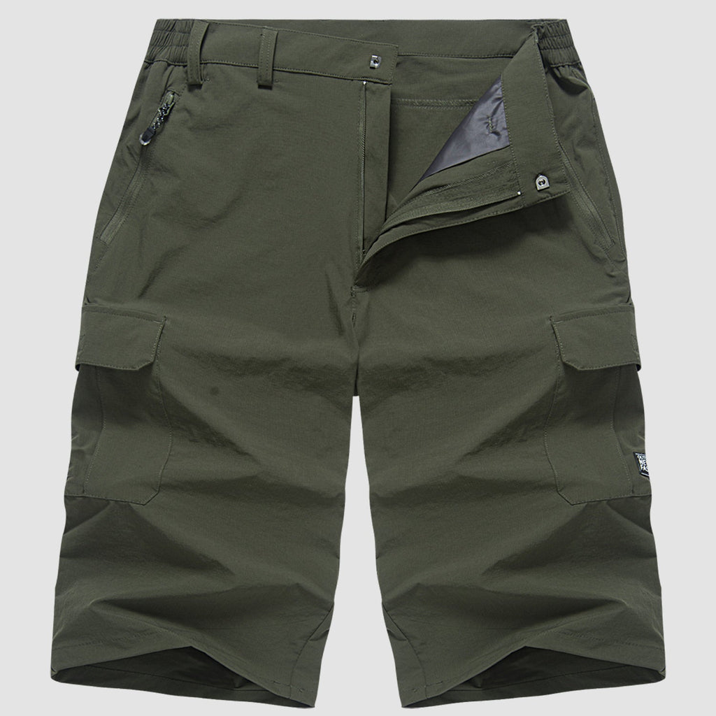 Men’s Quick-Dry Cargo Shorts with Multi-Pocket Outdoor Design