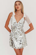 Damen Pailletten-Minikleid mit figurbetonter Silhouette und elegantem Party-Design