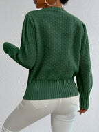 Women’s Textured Knit Peplum Sweater