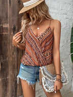 Women's Bohemian Tribal Print Spaghetti Strap Cami Top