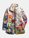 Veste matelassée fleurie pour femme