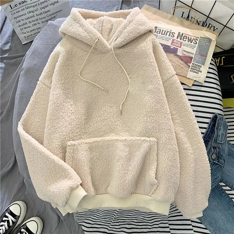Sweat à capuche en polaire pour femme