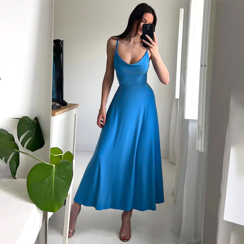 Ärmelloses Maxikleid für Damen mit tailliertem Schnitt für alltägliche Eleganz