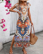 Women's Bohemian Print Maxi Dress