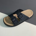 Herren-Komfort-Sandalen zum Hineinschlüpfen mit Doppelschnalle