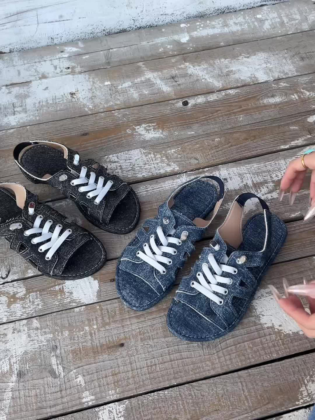 Women's Lace-Up Cutout Sandals