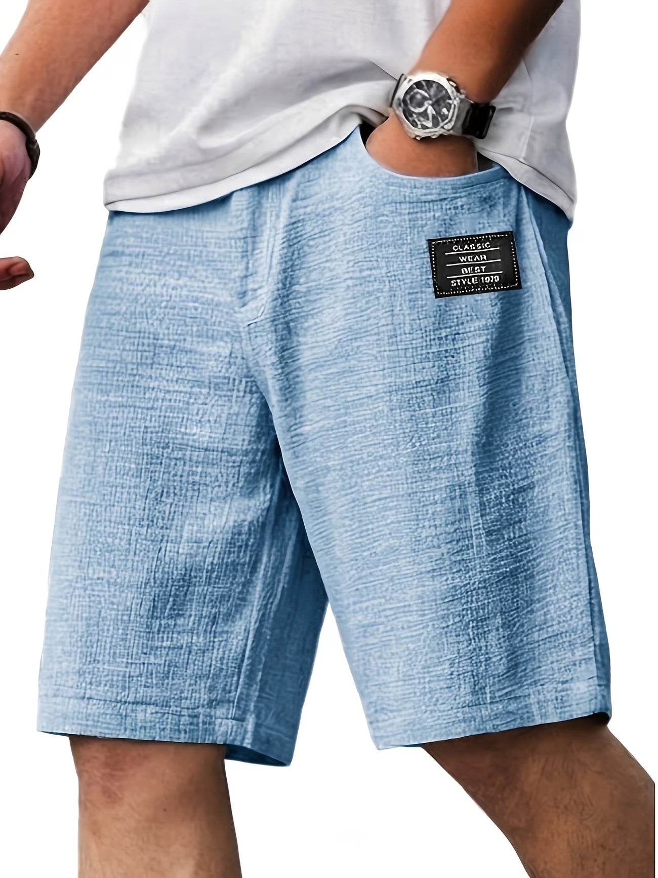 Texturierte Freizeithose für Herren