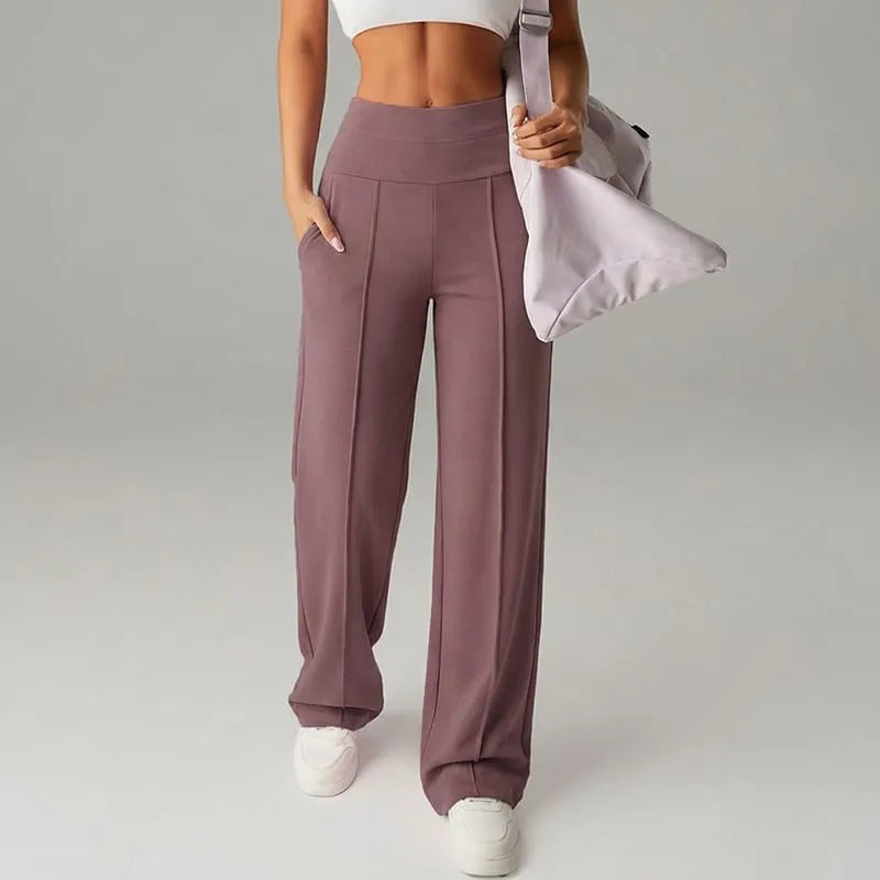 Women's High-Waisted Wide-Leg Trousers