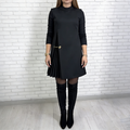 Vestido midi de mujer con panel plisado
