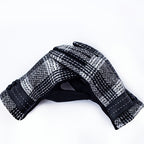 Gants à carreaux pour femme avec poignets à boutons