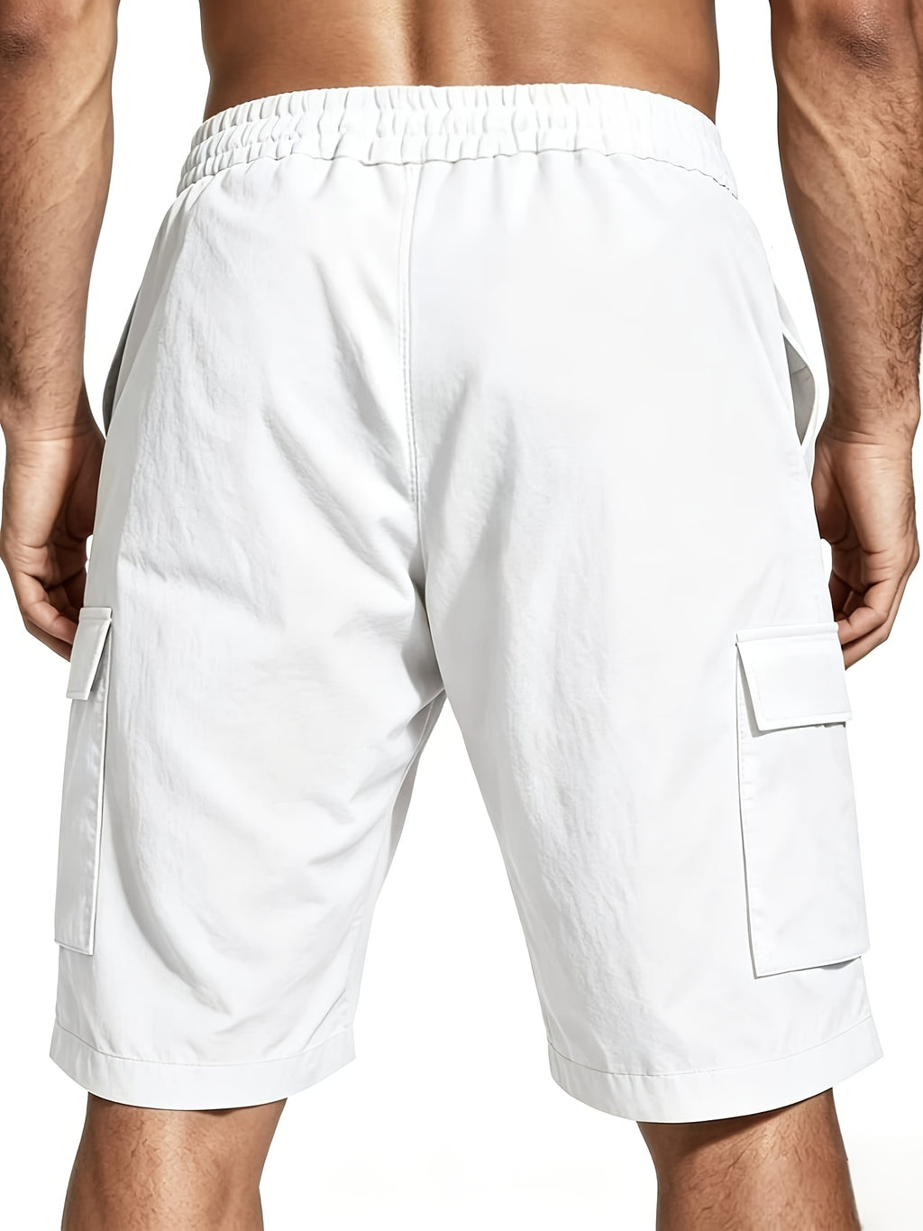 Herrshorts med dragsko och cargofickor