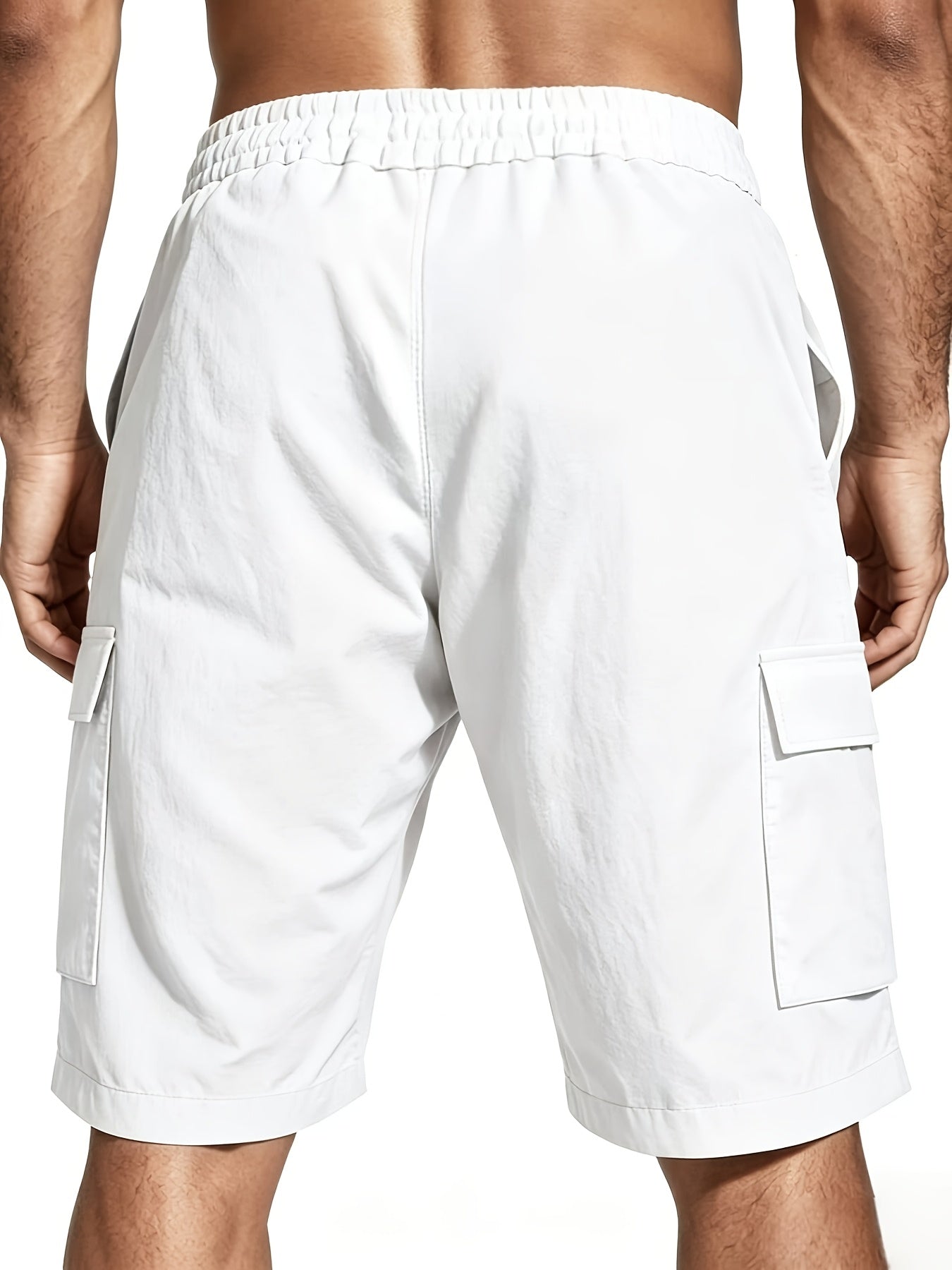 Herrshorts med dragsko och cargofickor