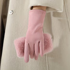 Women’s Faux Fur Cuff Winter Gloves